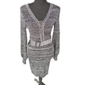 Planet Gold Women Black Metallic Sweater Dress Size Large